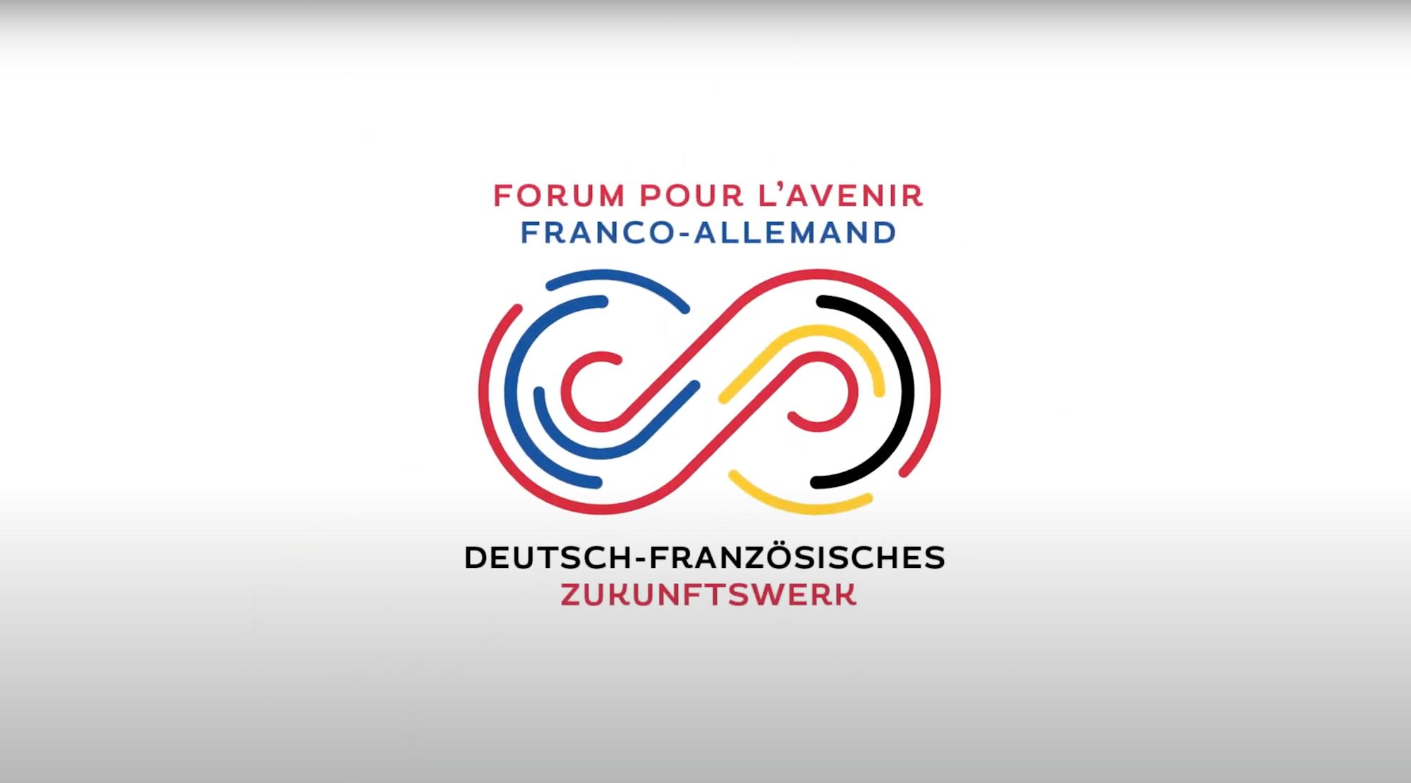 Titelkarte mit dem Logo und Schriftzug „Deutsch-Französisches Zukunftswerk“