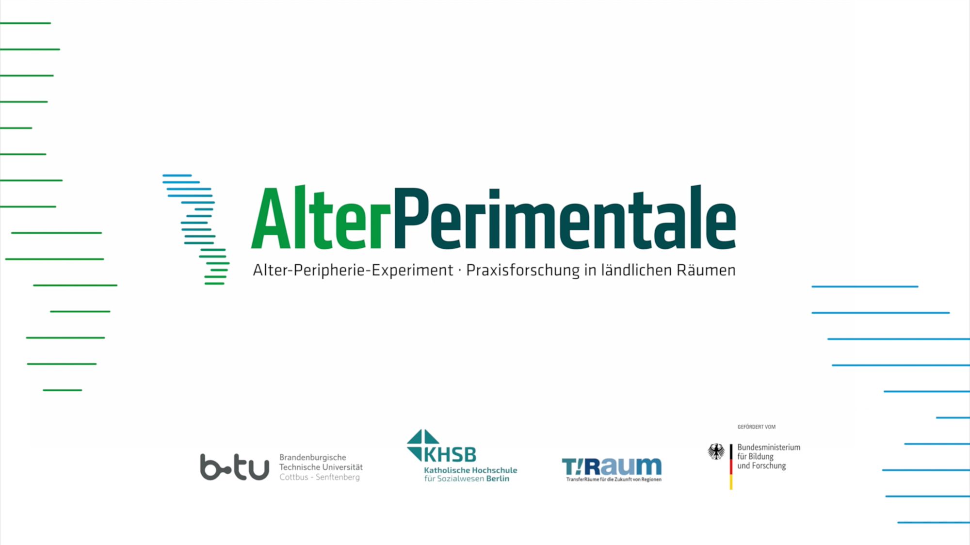 Titelbild mit dem Logo „AlterPerimentale“ und Förderlogos der beteiligten Institutionen